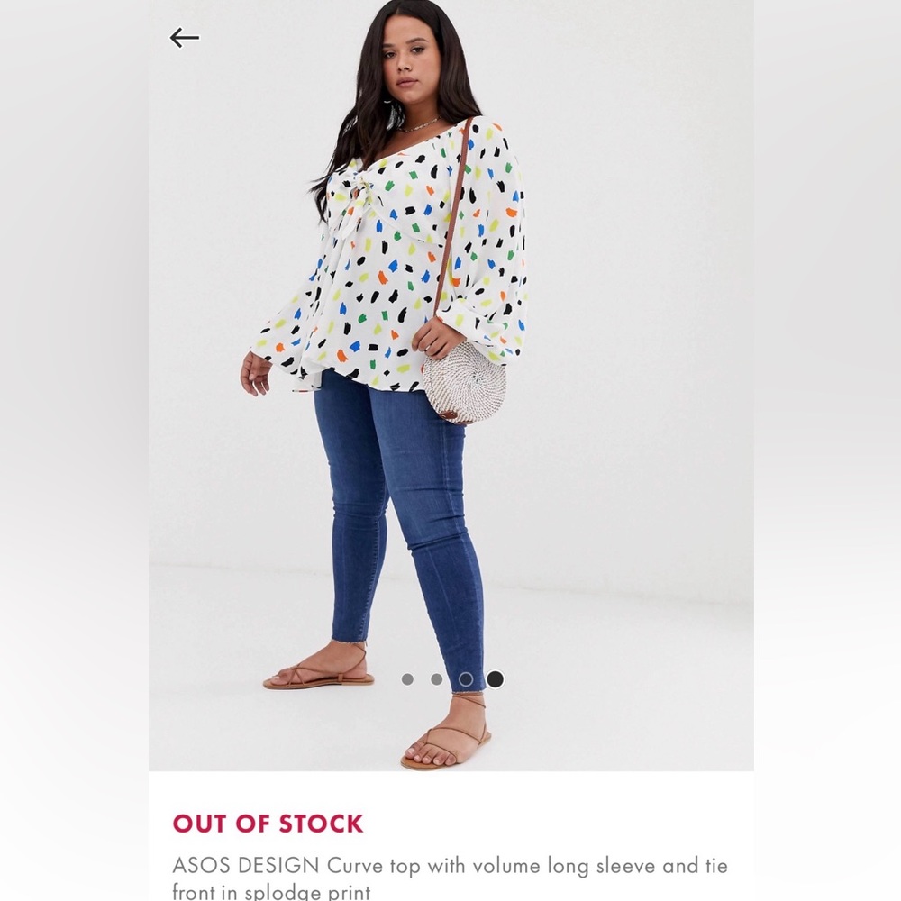 Asos Curve Splodge Print Top - image 1